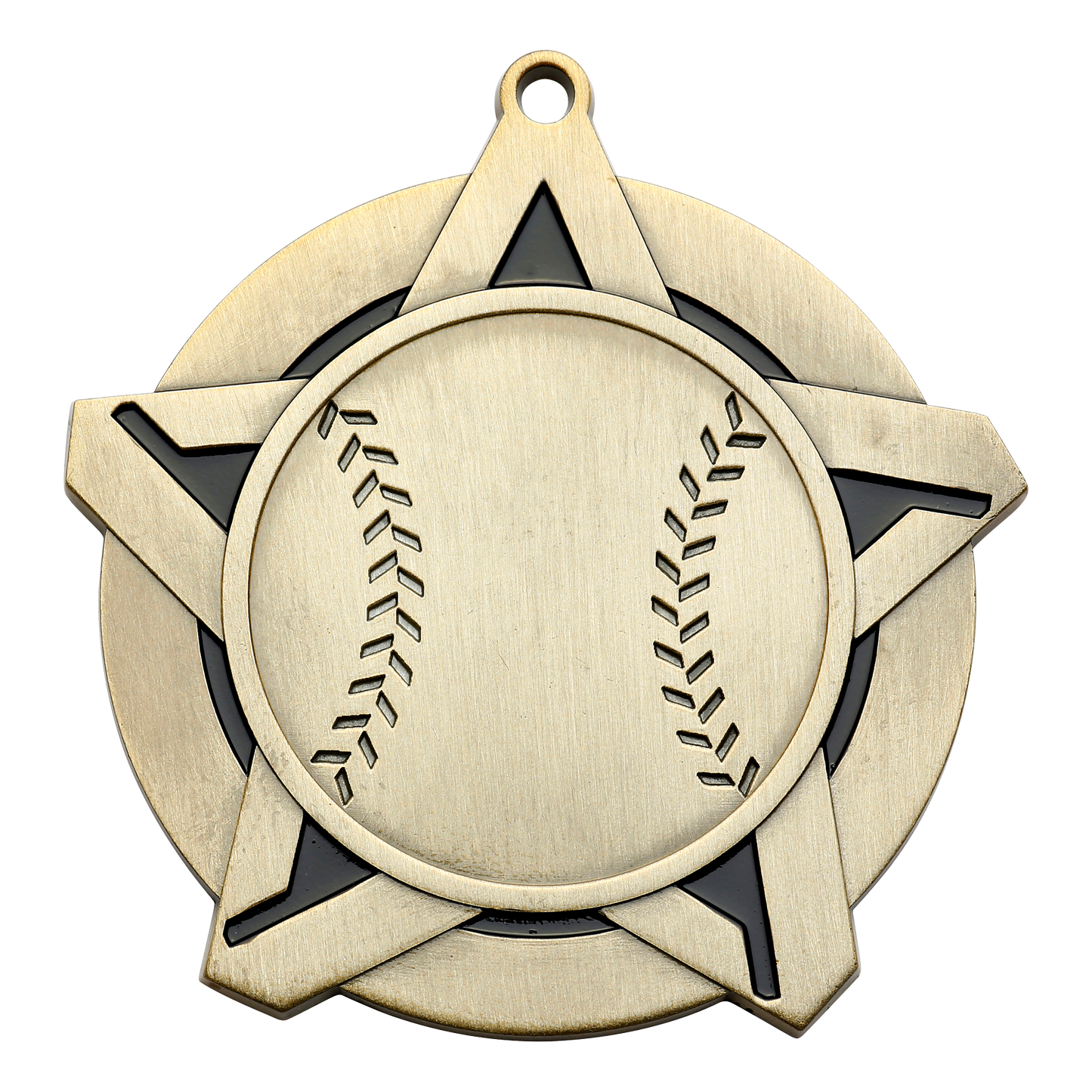 Super Star Baseball Medal 2.25" / Gold
