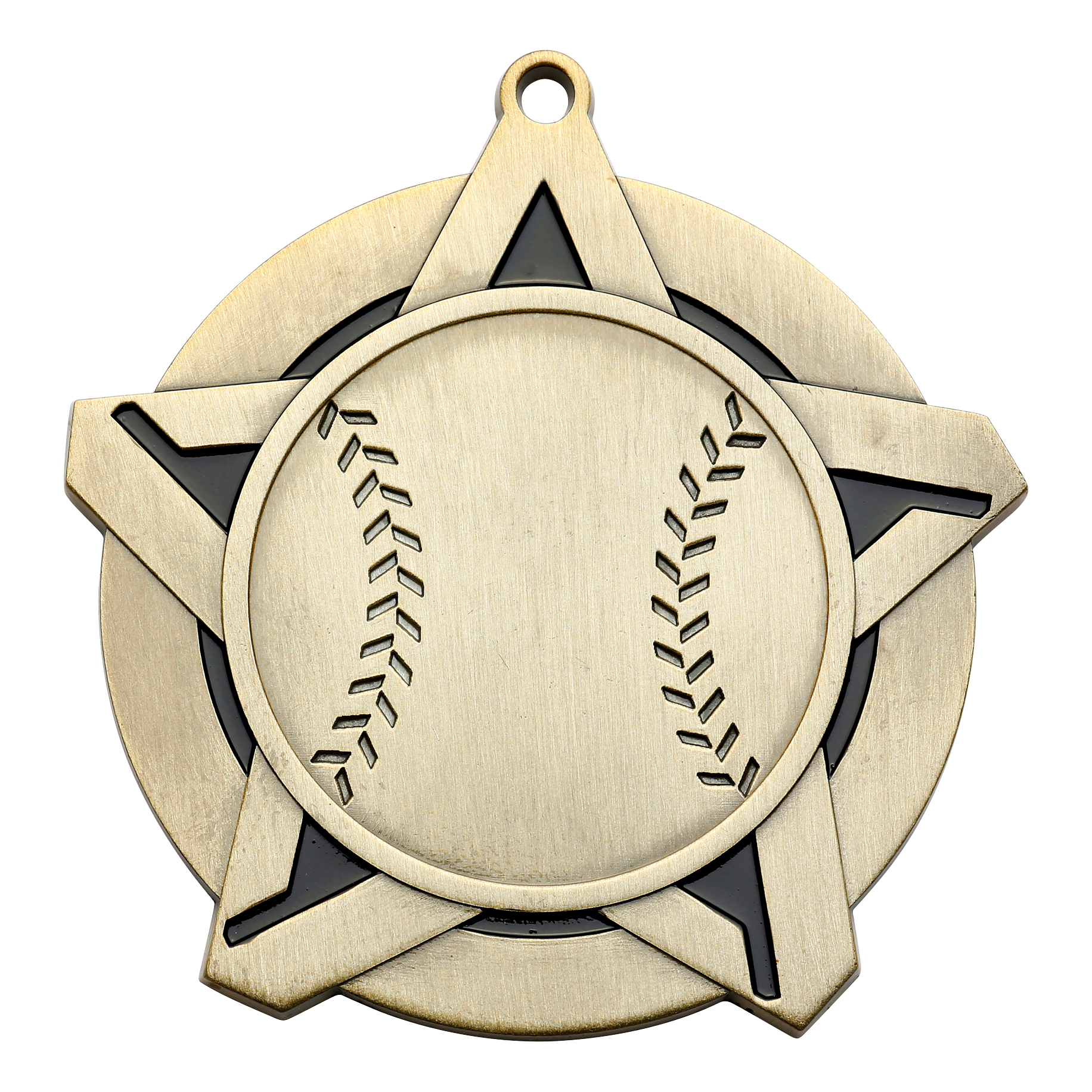 Super Star Baseball Medal 2.25" / Gold
