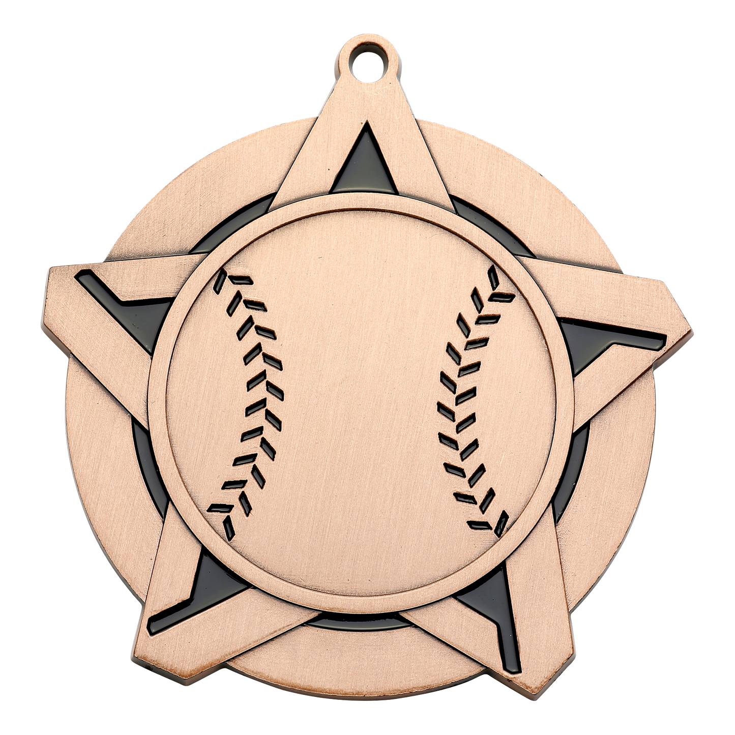 Super Star Baseball Medal 2.25" / Bronze (Copper Tone)