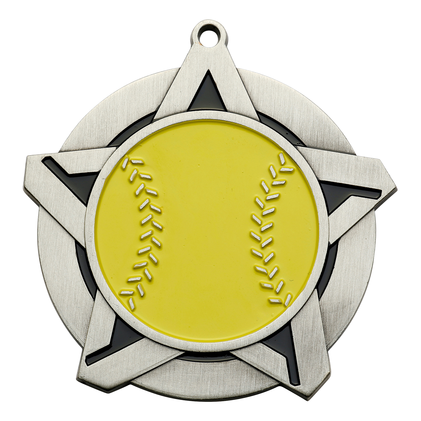 Super Star Softball Medal 2.25" / Silver