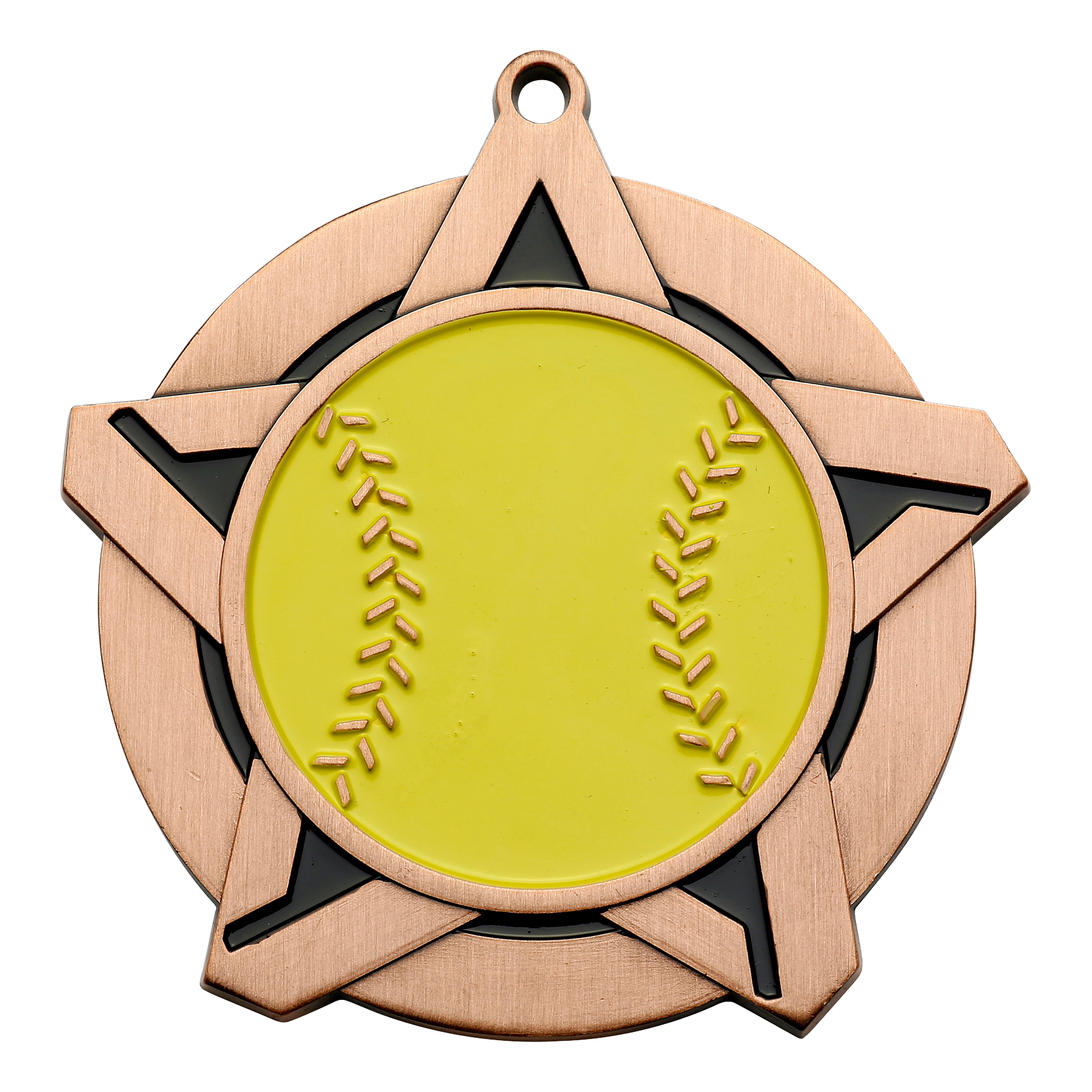 Super Star Softball Medal 2.25" / Bronze (Copper Tone)