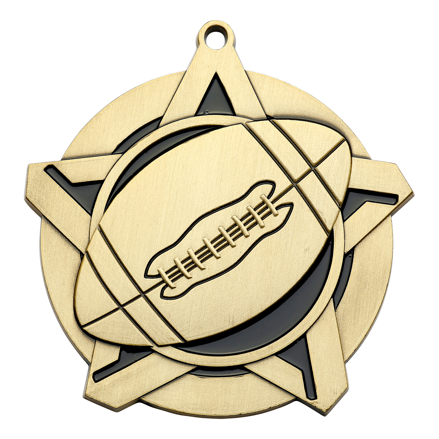 Super Star Football Medal 2.25" / Gold