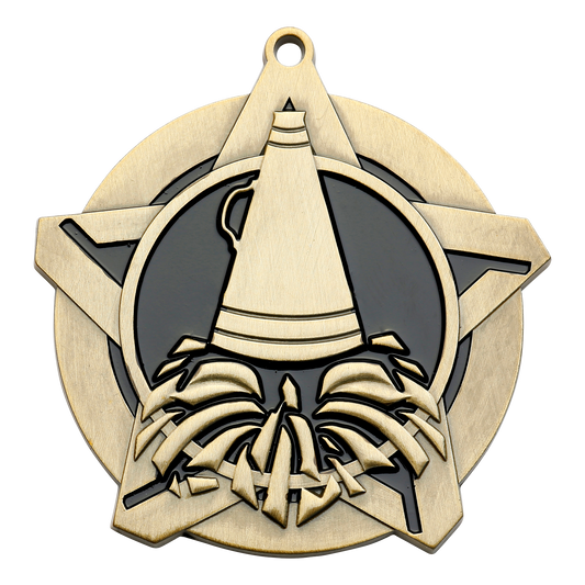 Super Star Cheer Medal 2.25" / Gold