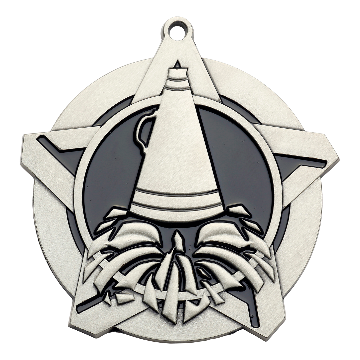 Super Star Cheer Medal 2.25" / Silver