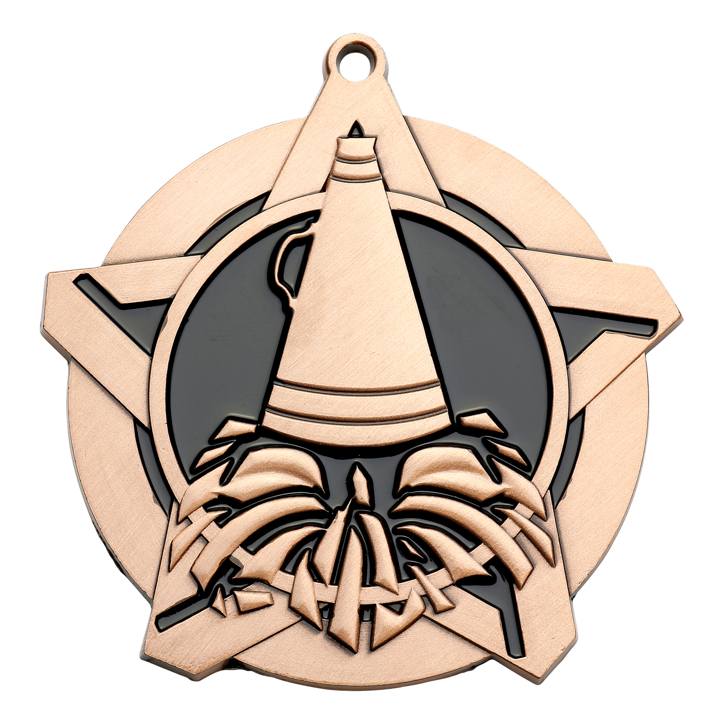 Super Star Cheer Medal 2.25" / Bronze (Copper Tone)