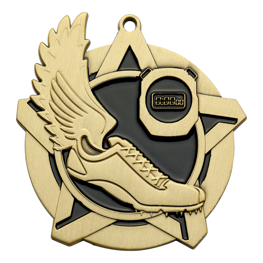 Super Star Track Medal 2.25" / Gold