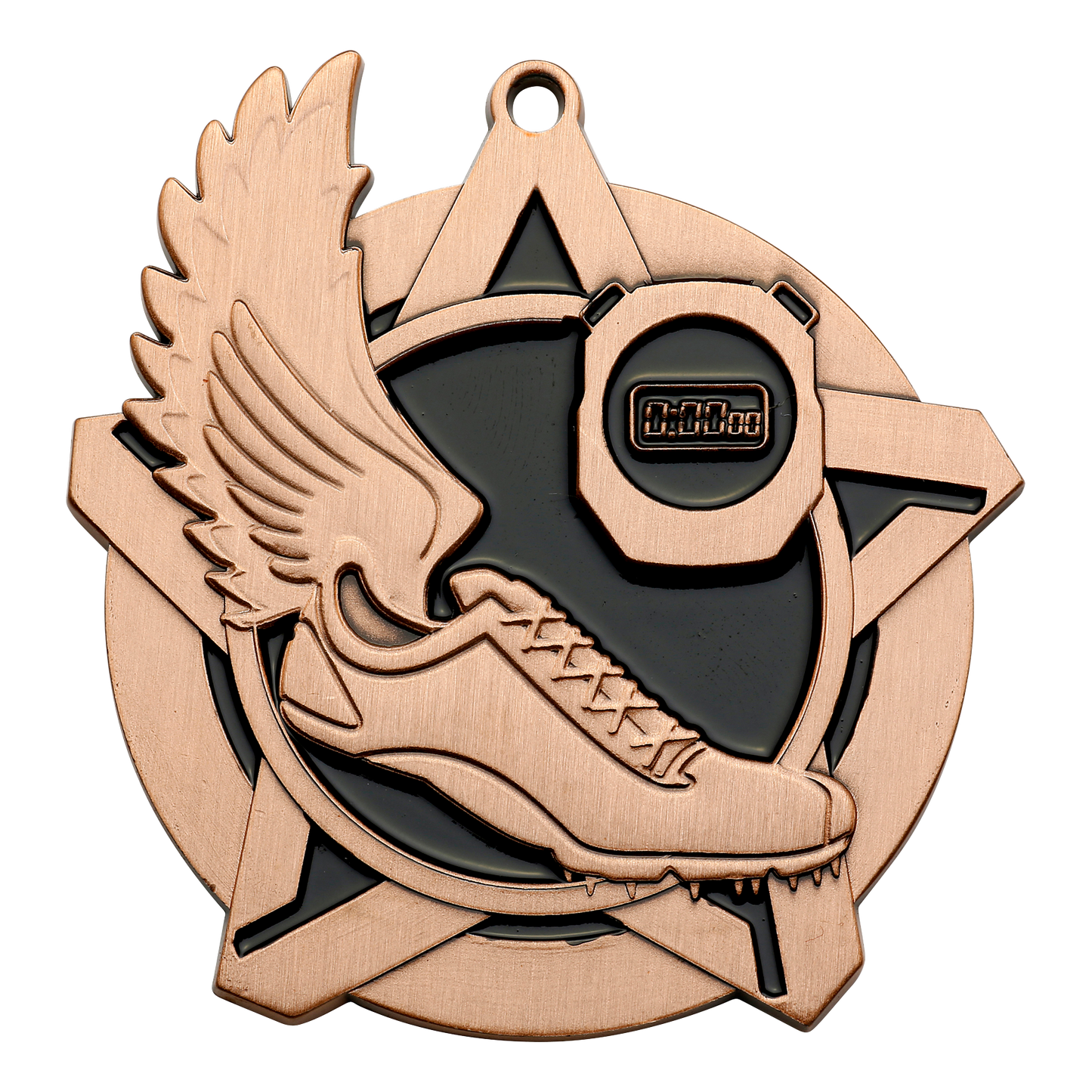 Super Star Track Medal 2.25" / Bronze (Copper Tone)