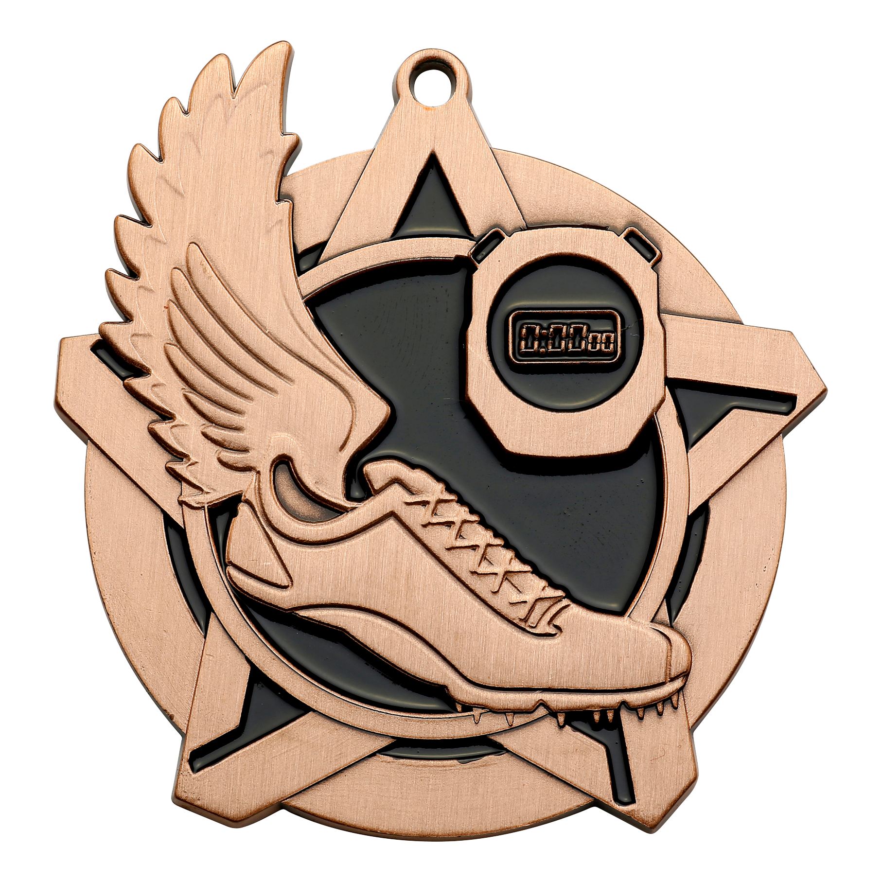 Super Star Track Medal 2.25" / Bronze (Copper Tone)