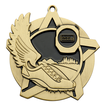 Super Star Cross Country Medal 2.25" / Gold