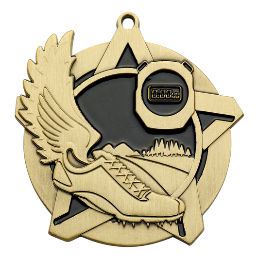 Super Star Cross Country Medal 2.25" / Gold