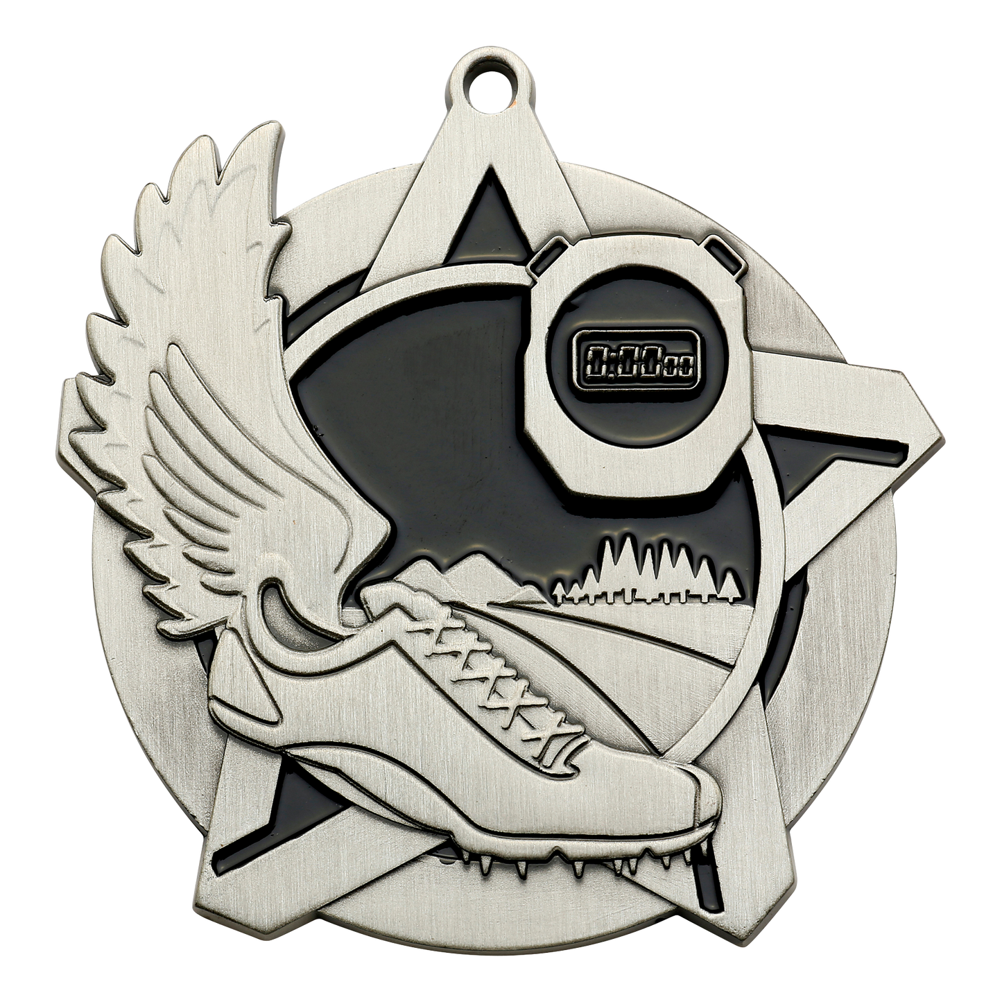 Super Star Cross Country Medal 2.25" / Silver