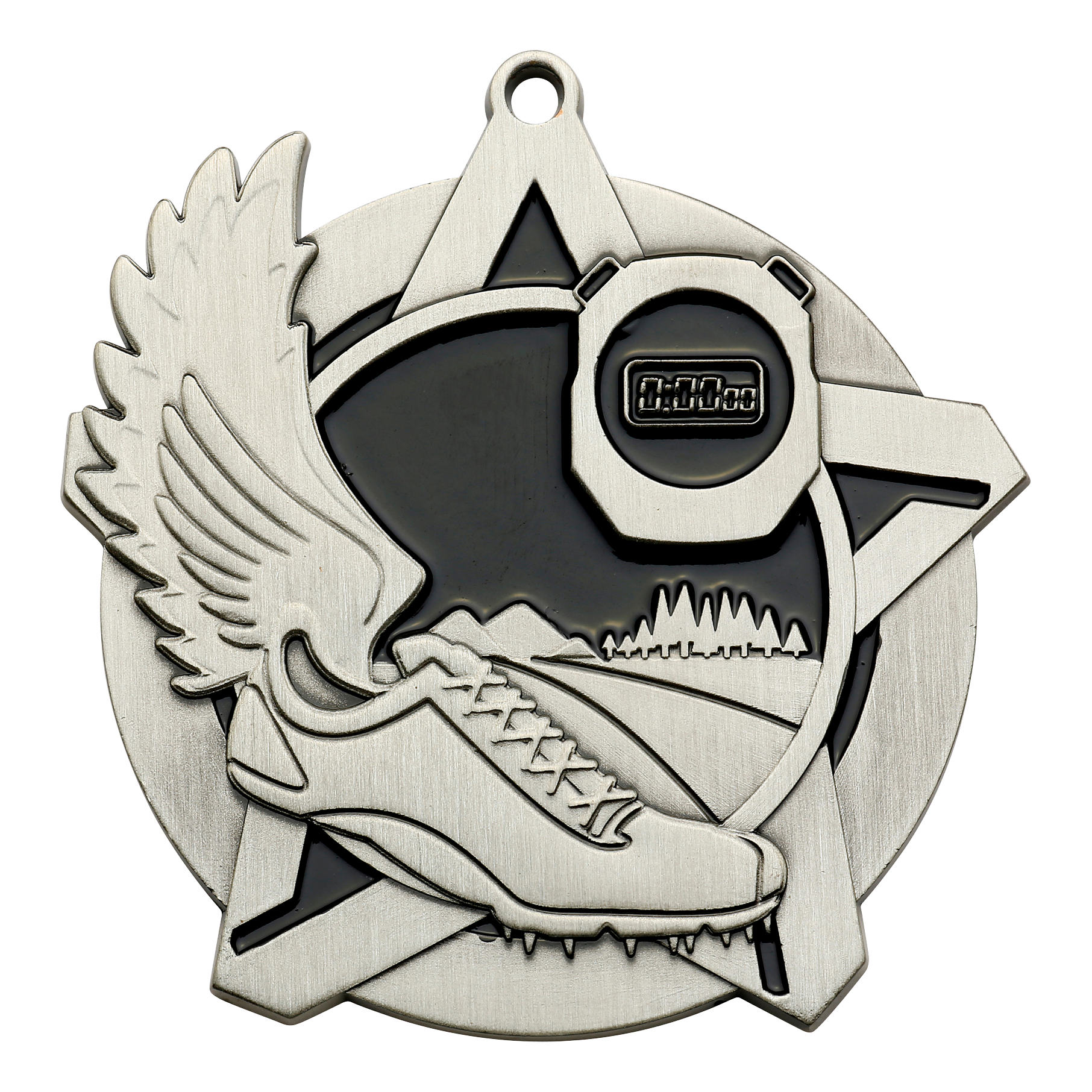 Super Star Cross Country Medal 2.25" / Silver