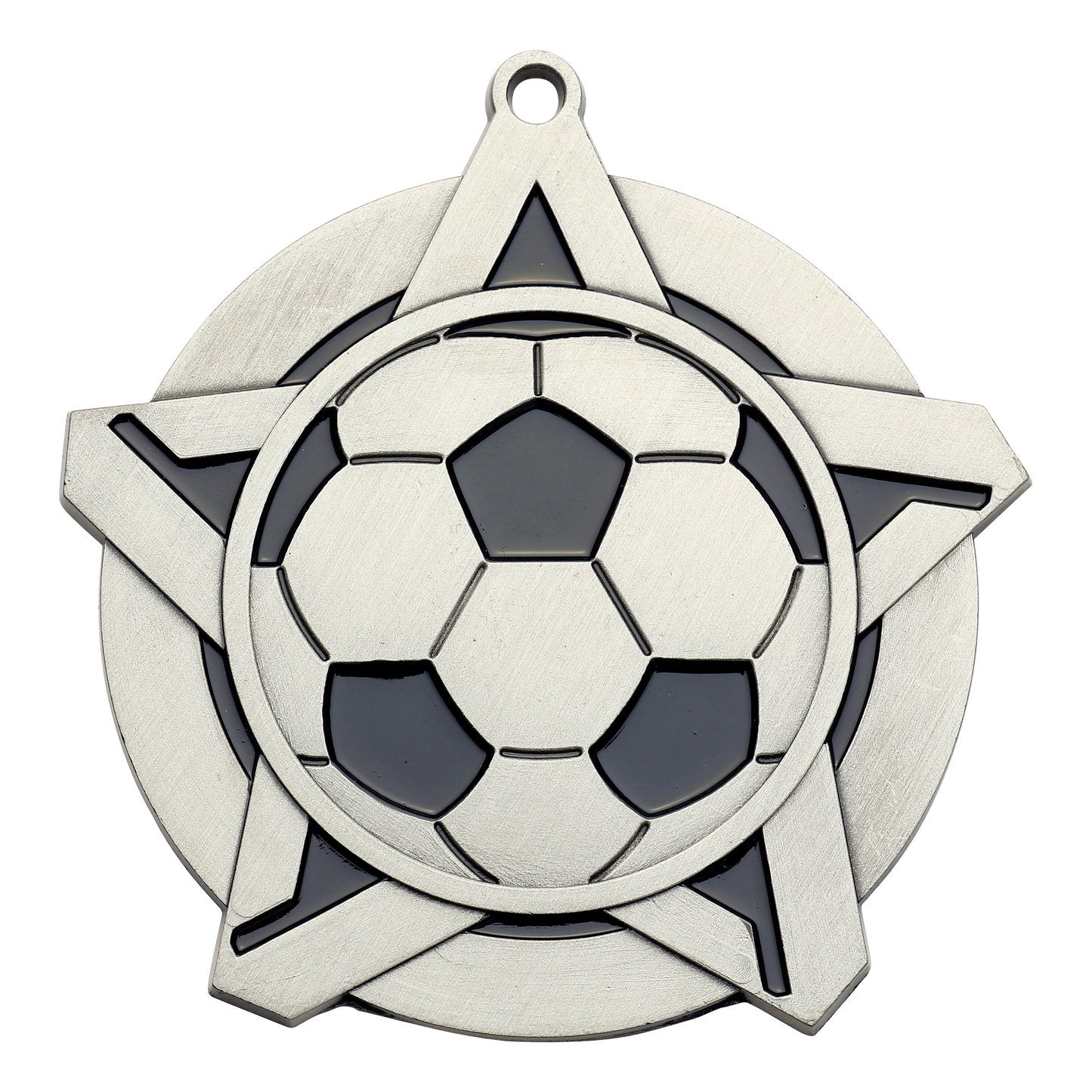 Super Star Soccer Medal 2.25" / Silver