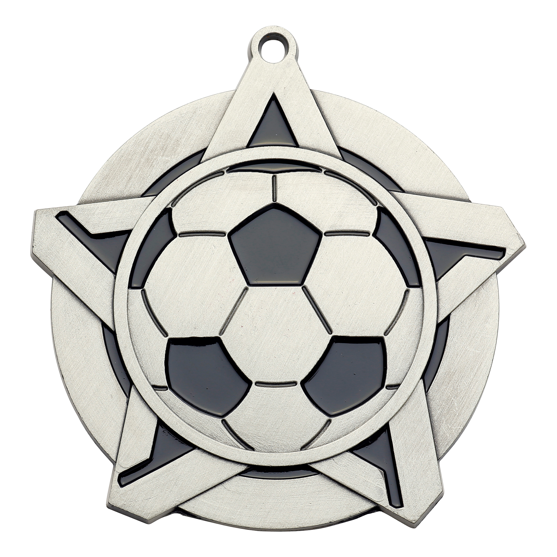Super Star Soccer Medal 2.25" / Silver