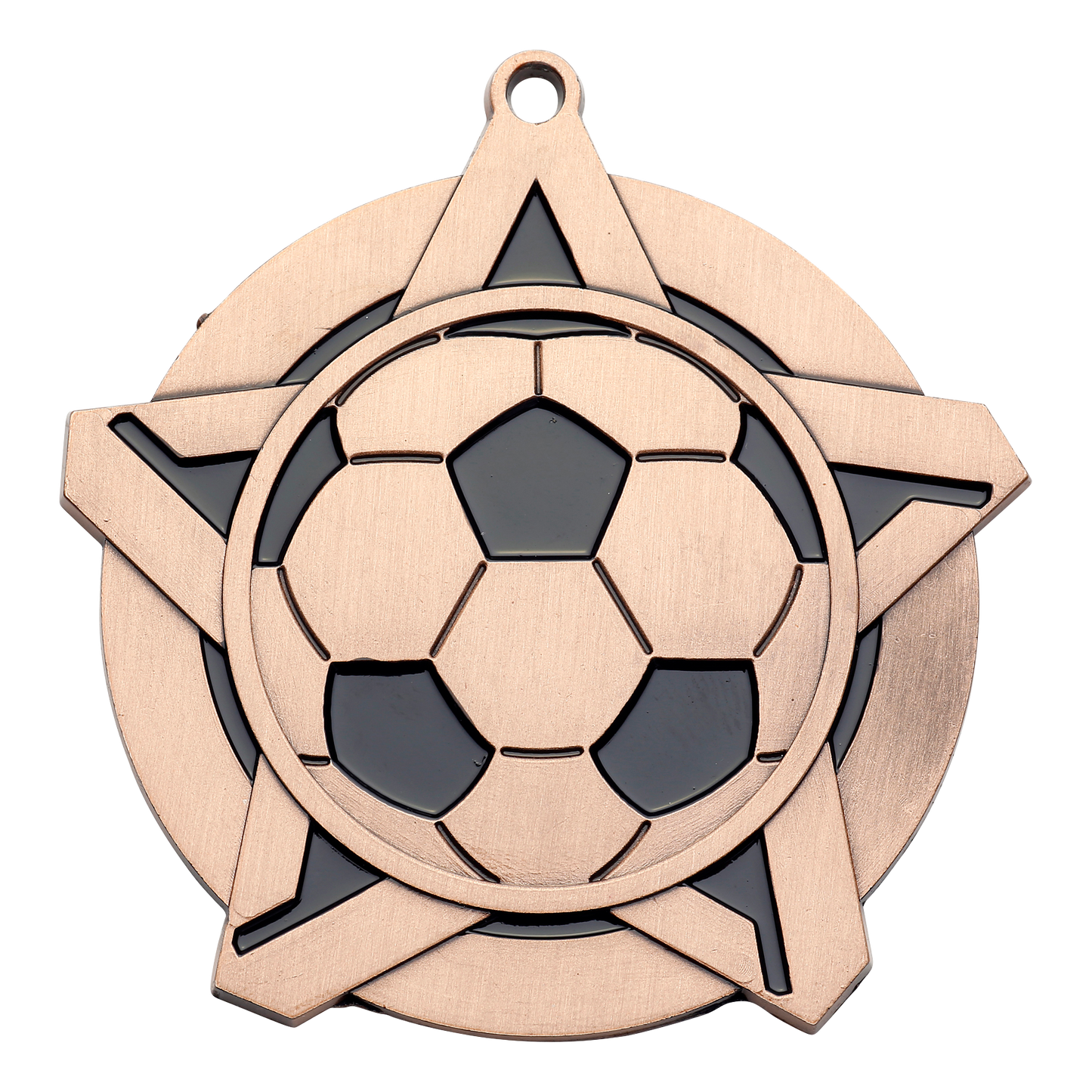 Super Star Soccer Medal 2.25" / Bronze (Copper Tone)