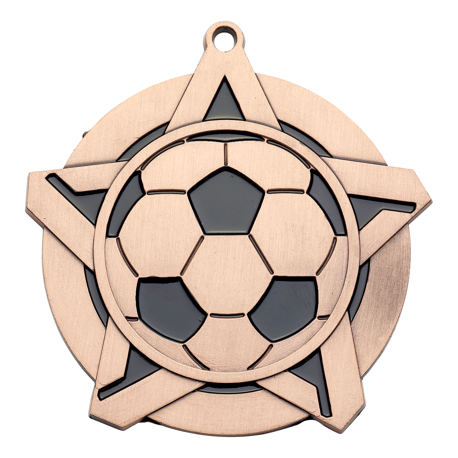 Super Star Soccer Medal 2.25" / Bronze (Copper Tone)