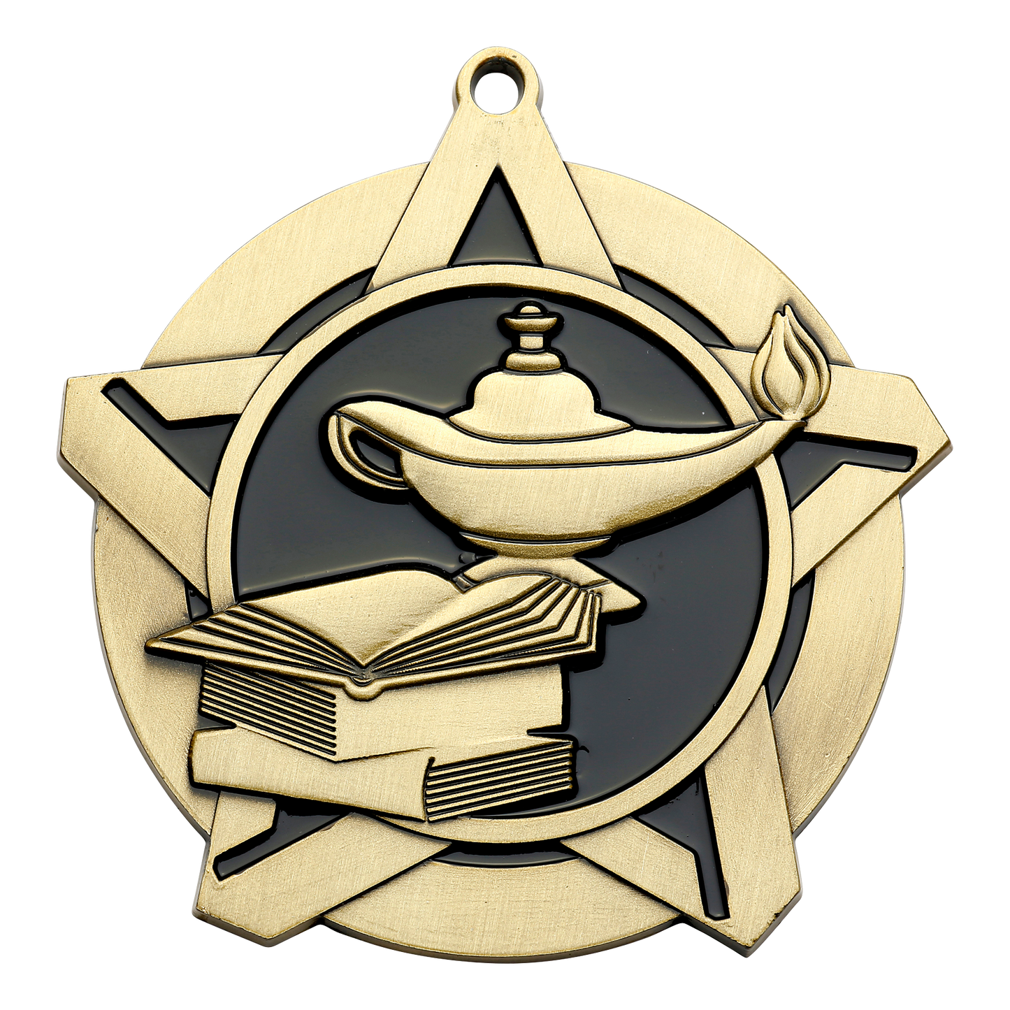 Super Star Knowledge Medal 2.25" / Gold