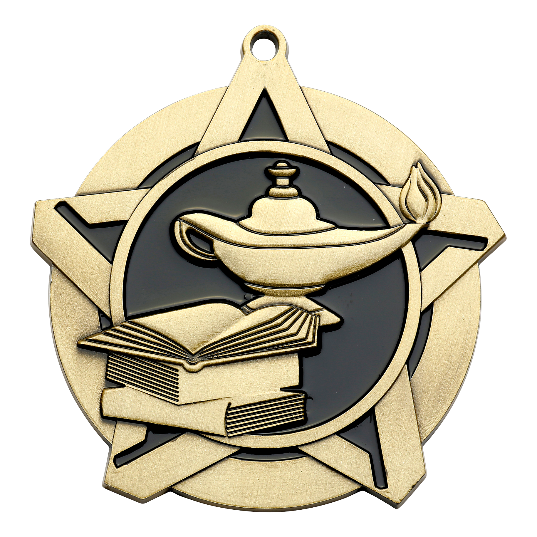 Super Star Knowledge Medal 2.25" / Gold