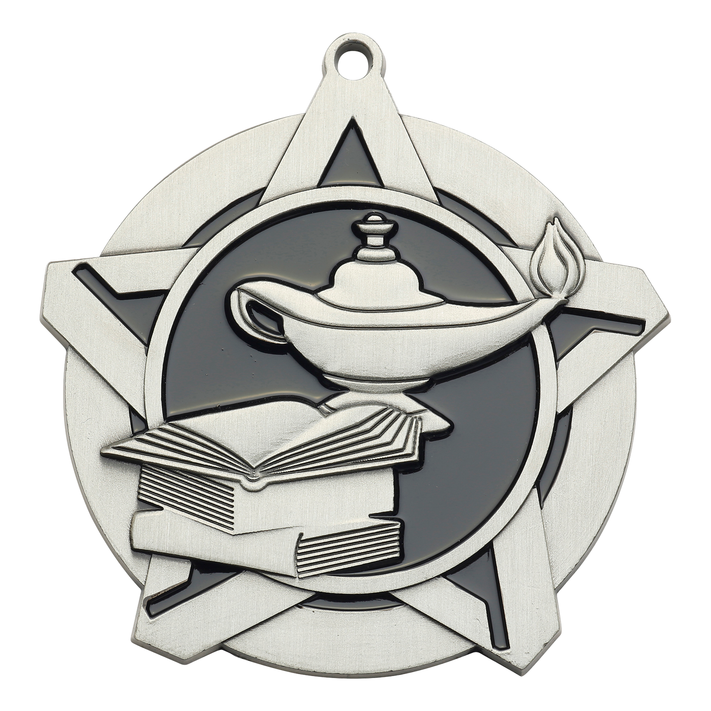 Super Star Knowledge Medal 2.25" / Silver
