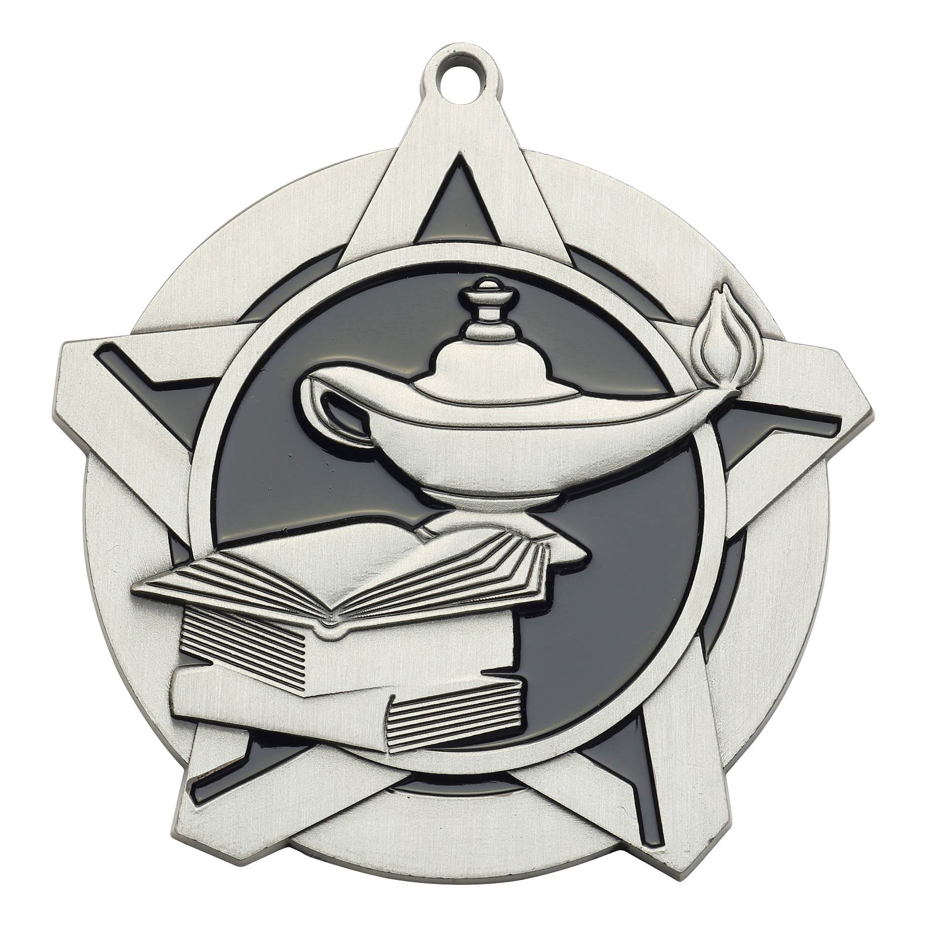 Super Star Knowledge Medal 2.25" / Silver