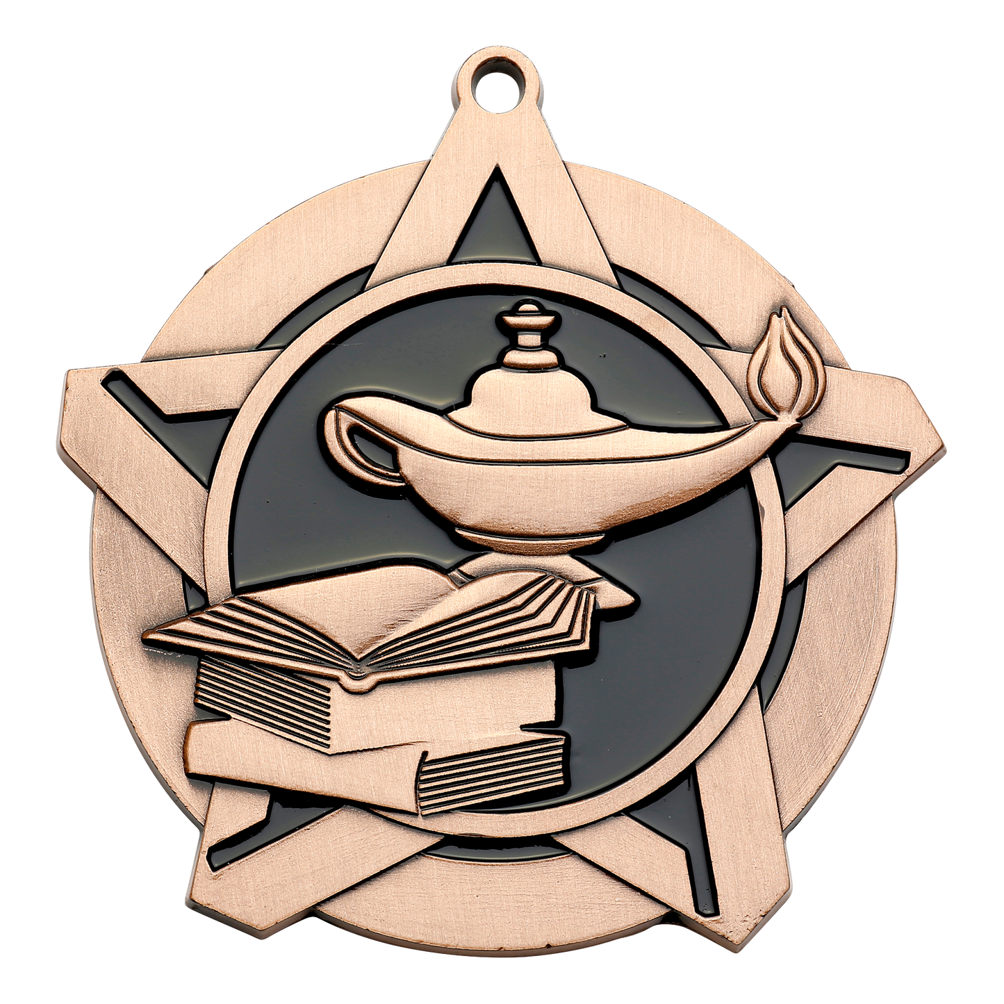 Super Star Knowledge Medal 2.25" / Bronze (Copper Tone)