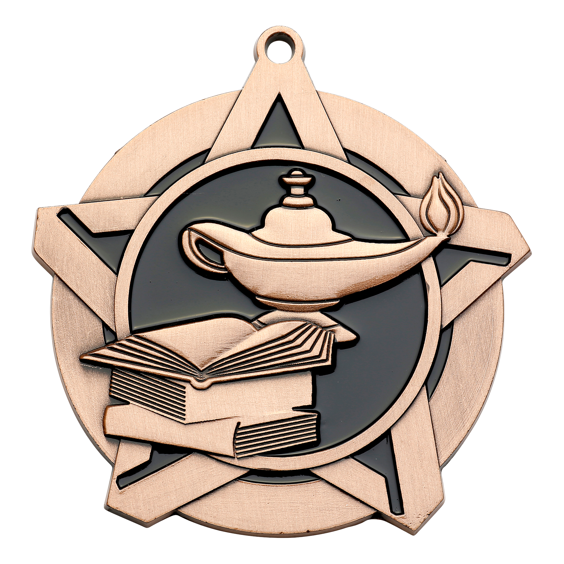 Super Star Knowledge Medal 2.25" / Bronze (Copper Tone)