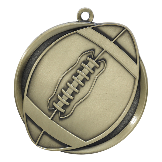 Mega Football Medal 2.25" / Gold
