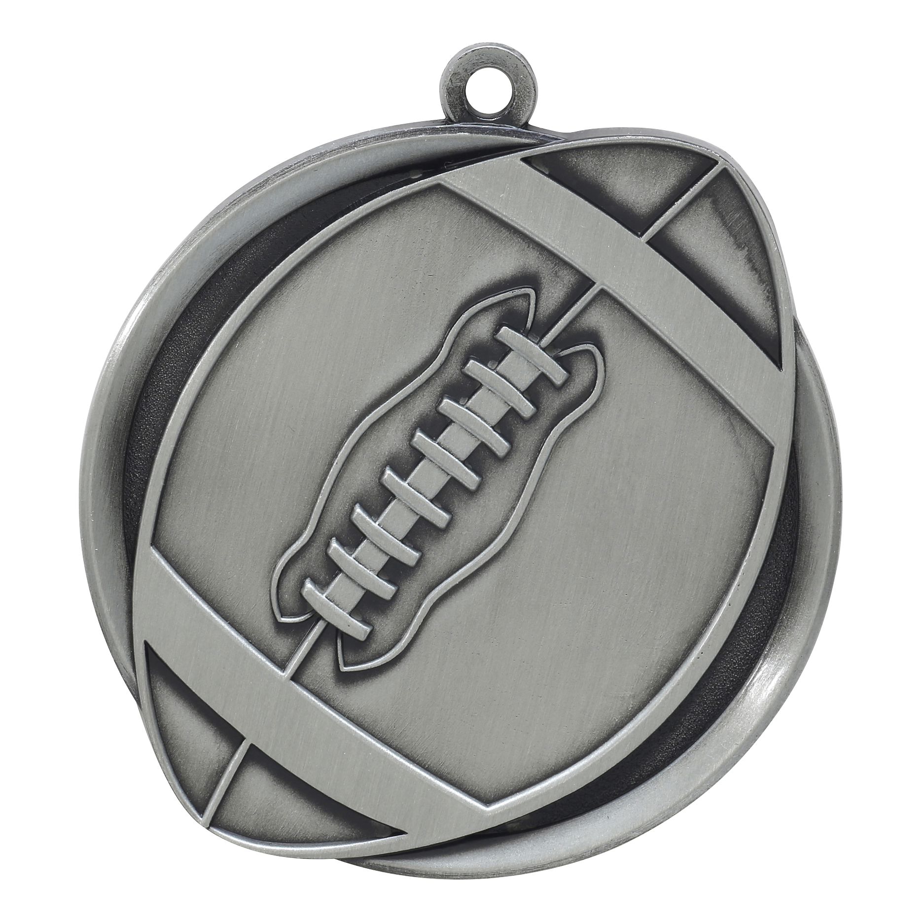 Mega Football Medal 2.25" / Silver