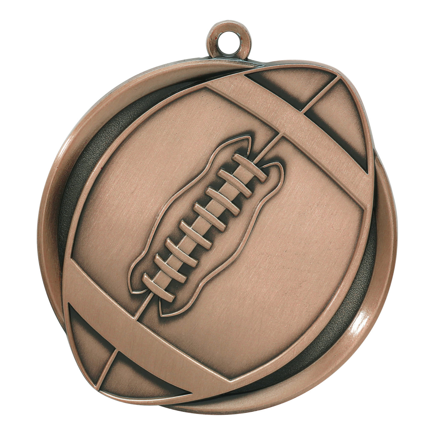 Mega Football Medal 2.25" / Bronze (Copper Tone)