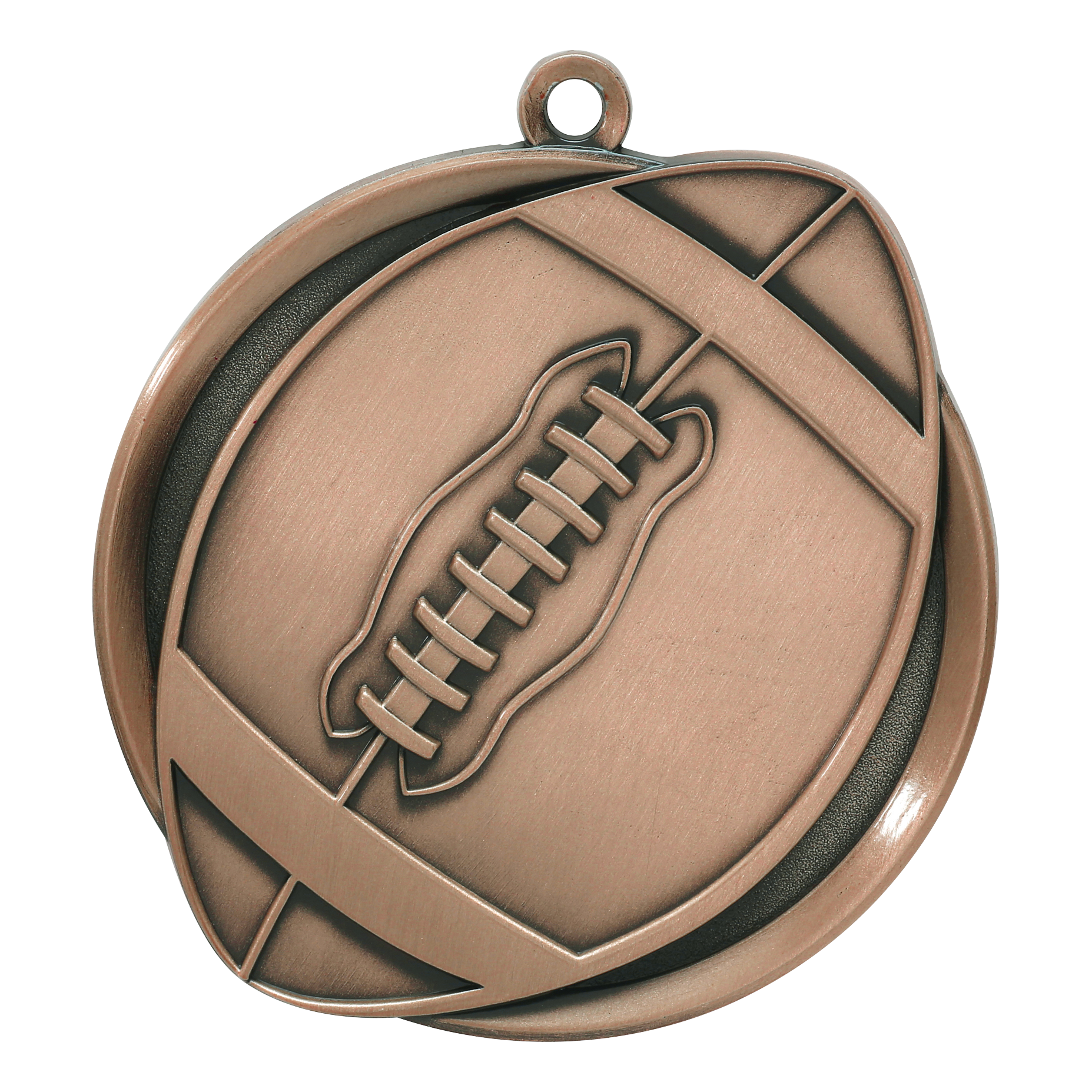 Mega Football Medal 2.25" / Bronze (Copper Tone)
