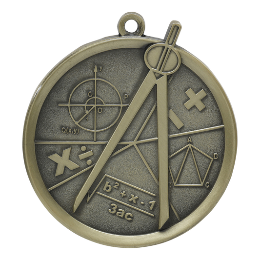 Mega Math Medal 2.25" / Gold