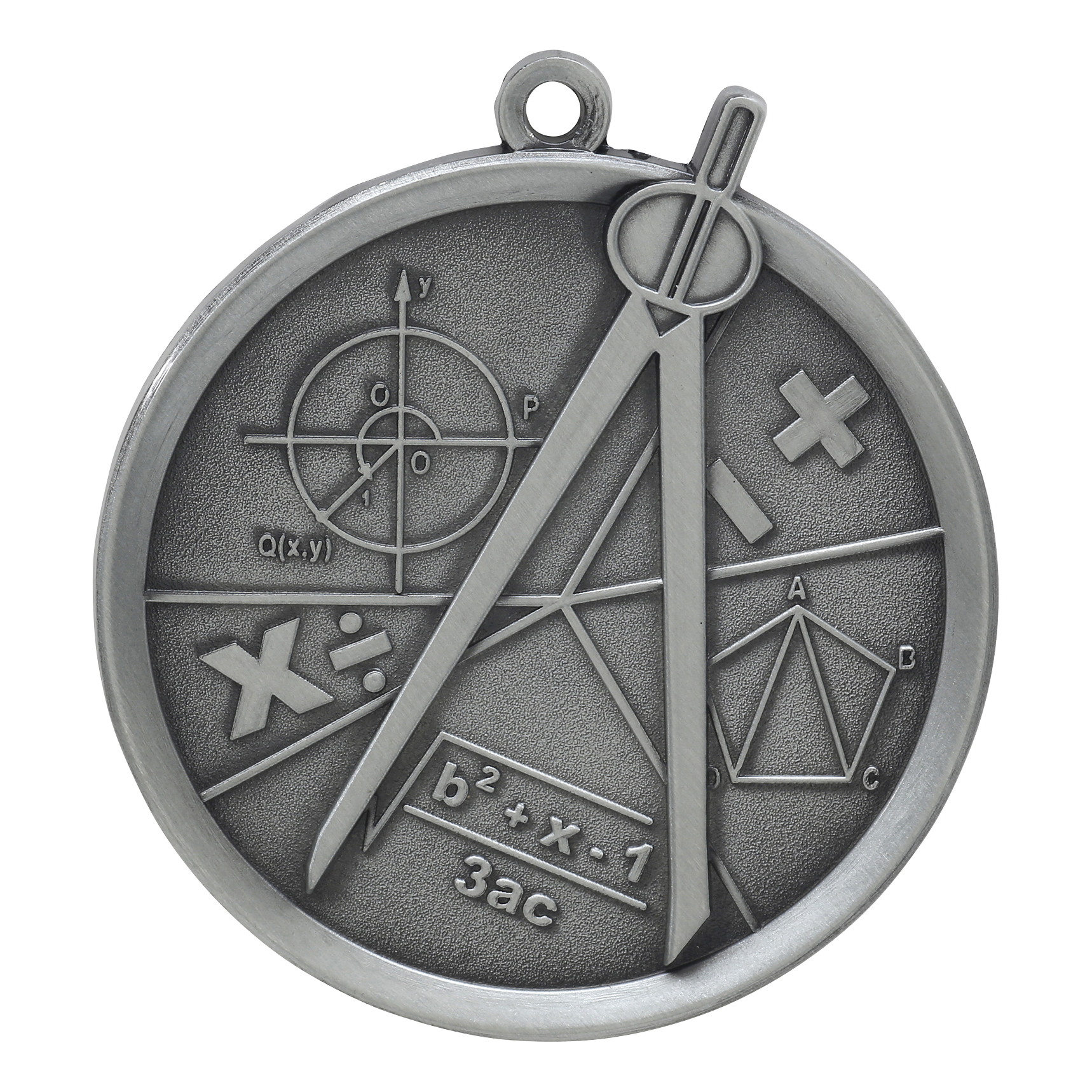 Mega Math Medal 2.25" / Silver