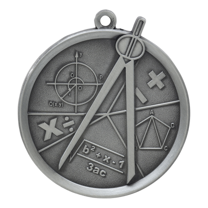 Mega Math Medal 2.25" / Silver