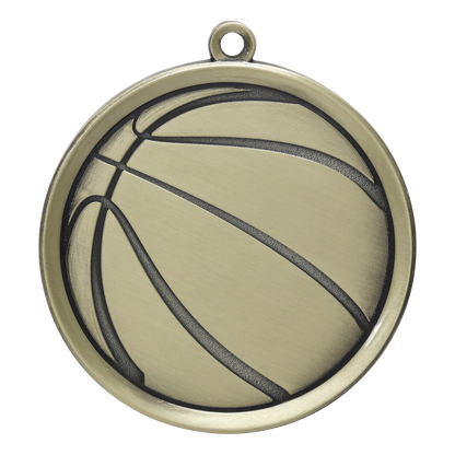Mega Basketball Medal 2.25" / Gold