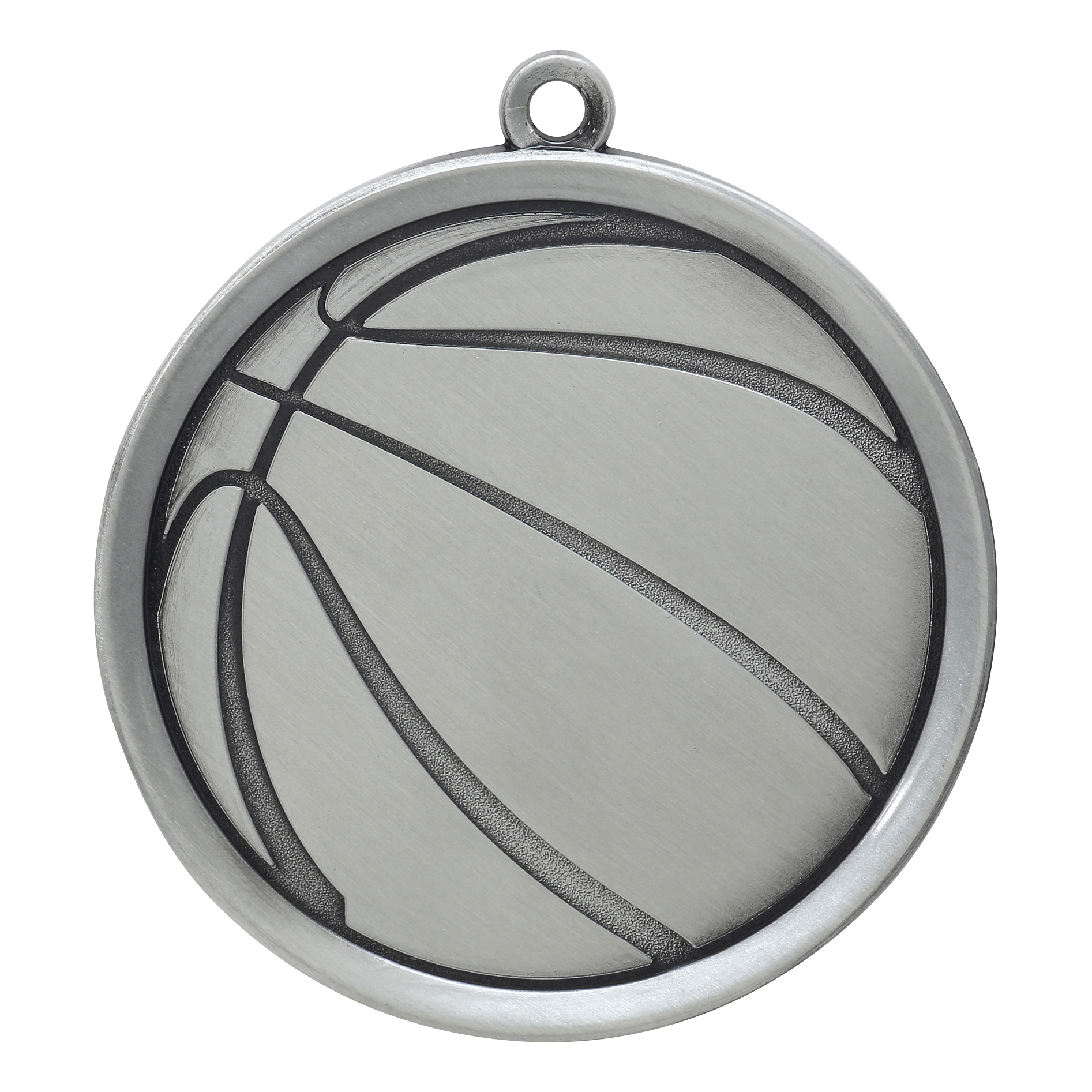 Mega Basketball Medal 2.25" / Silver