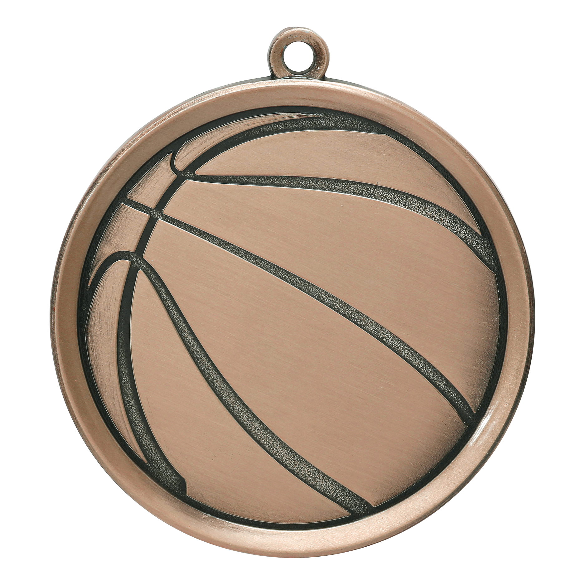 Mega Basketball Medal 2.25" / Bronze (Copper Tone)