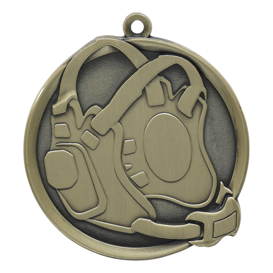 Mega Wrestling Medal 2.25" / Gold