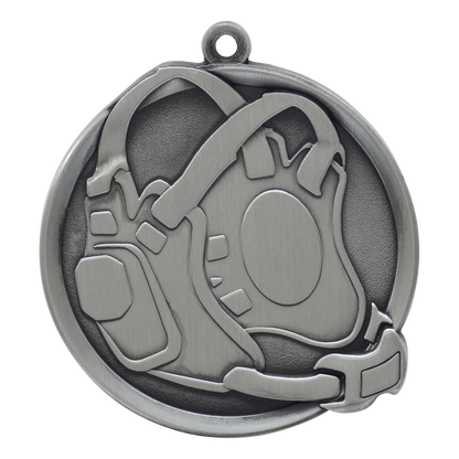 Mega Wrestling Medal 2.25" / Silver