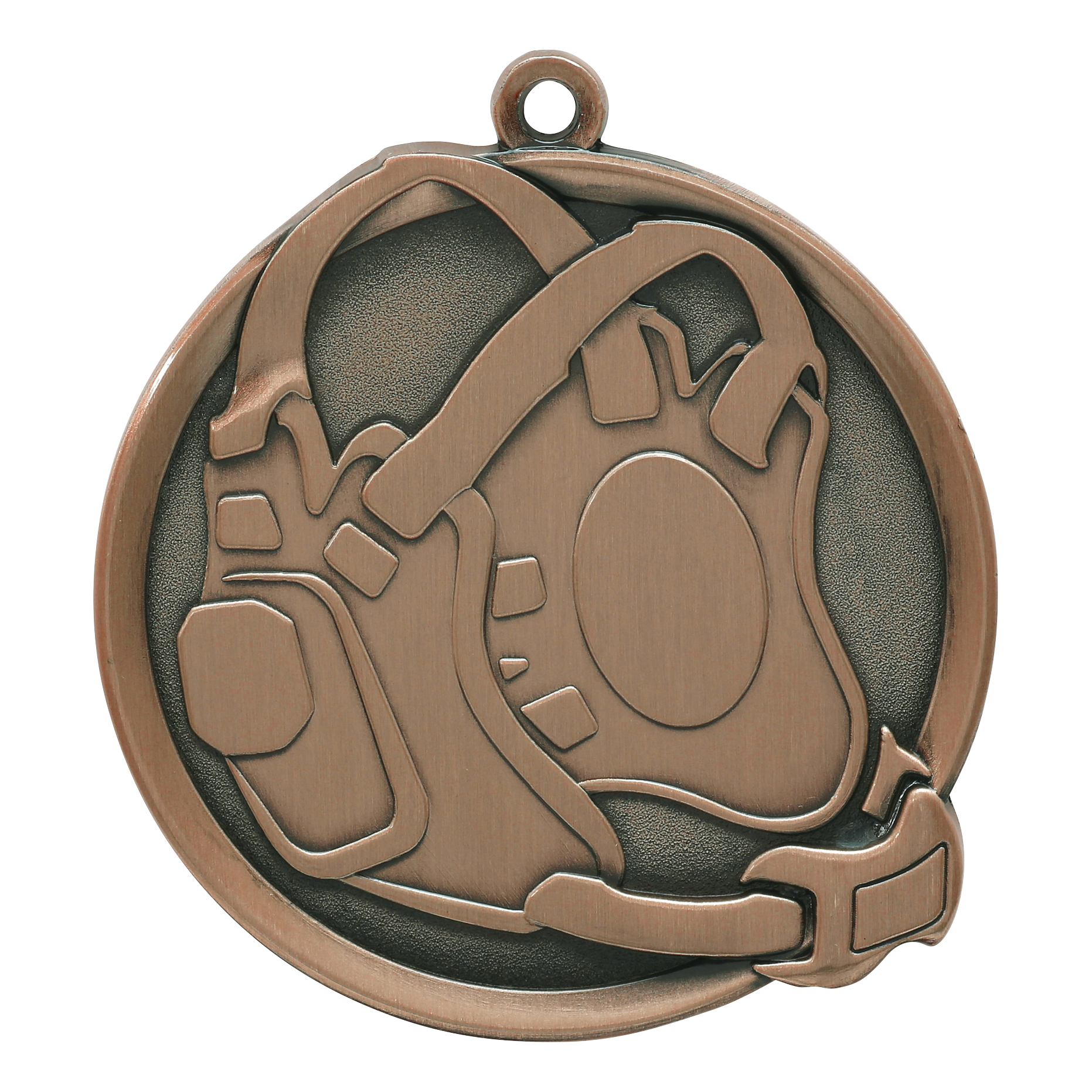 Mega Wrestling Medal 2.25" / Bronze (Copper Tone)