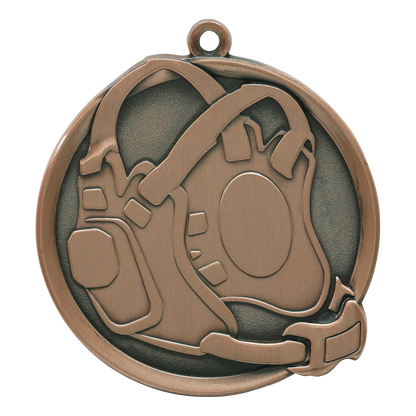 Mega Wrestling Medal 2.25" / Bronze (Copper Tone)