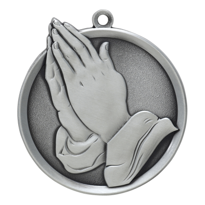Mega Christian Medal 2.25" / Silver