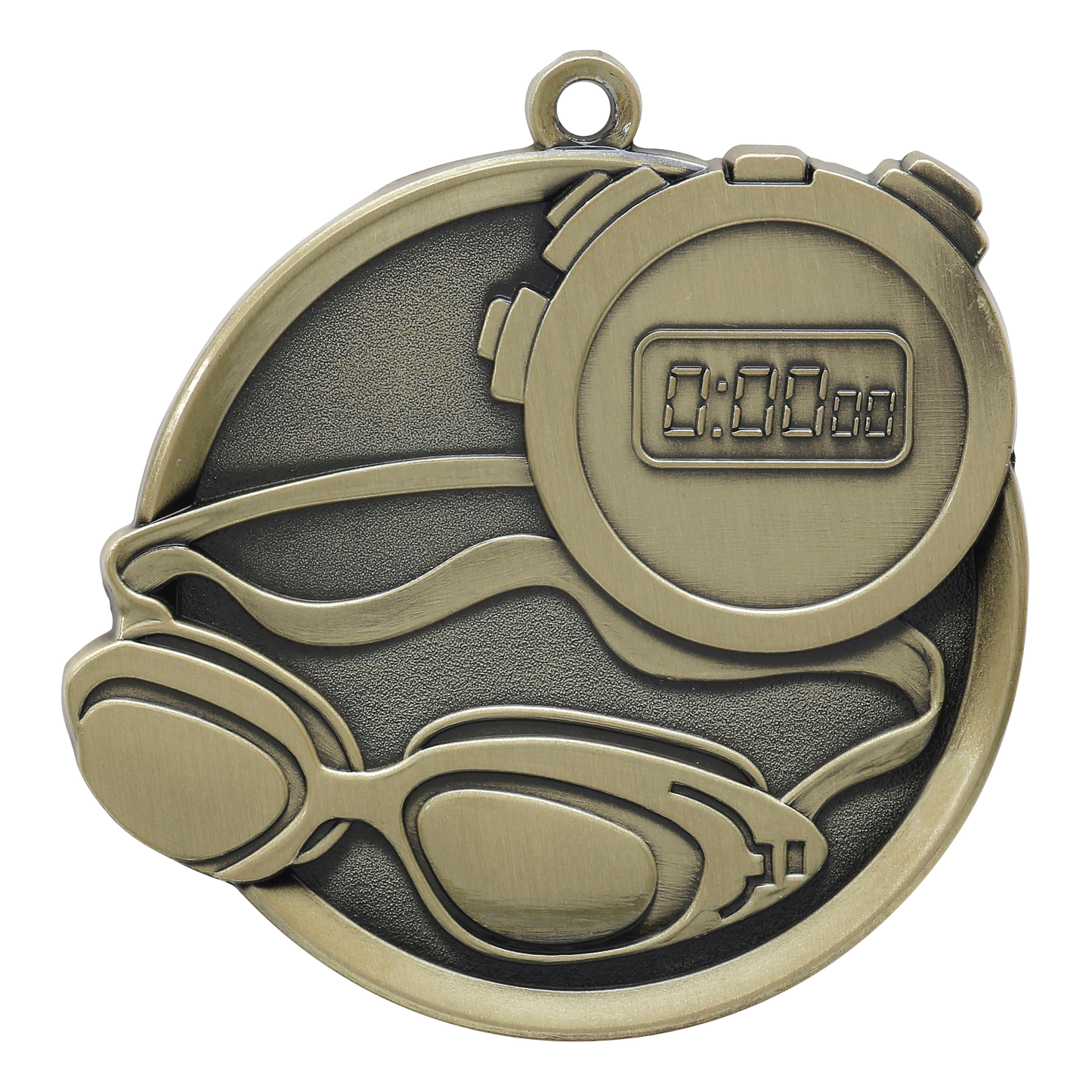 Mega Swimming Medal 2.25" / Gold