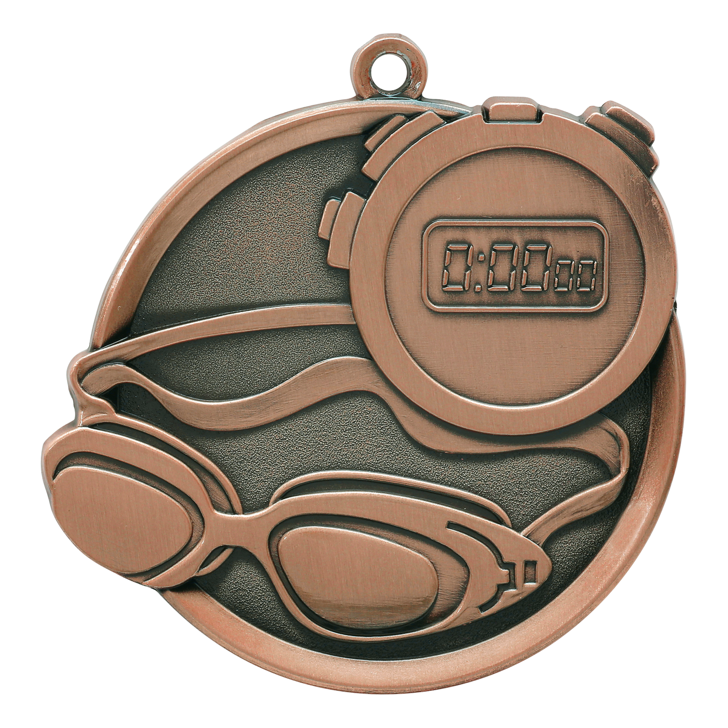 Mega Swimming Medal 2.25" / Bronze (Copper Tone)