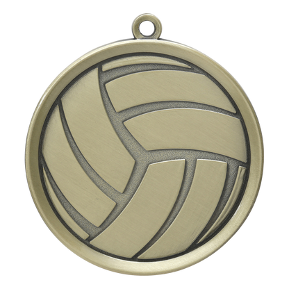 Mega Volleyball Medal 2.25" / Gold