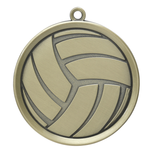 Mega Volleyball Medal 2.25" / Gold