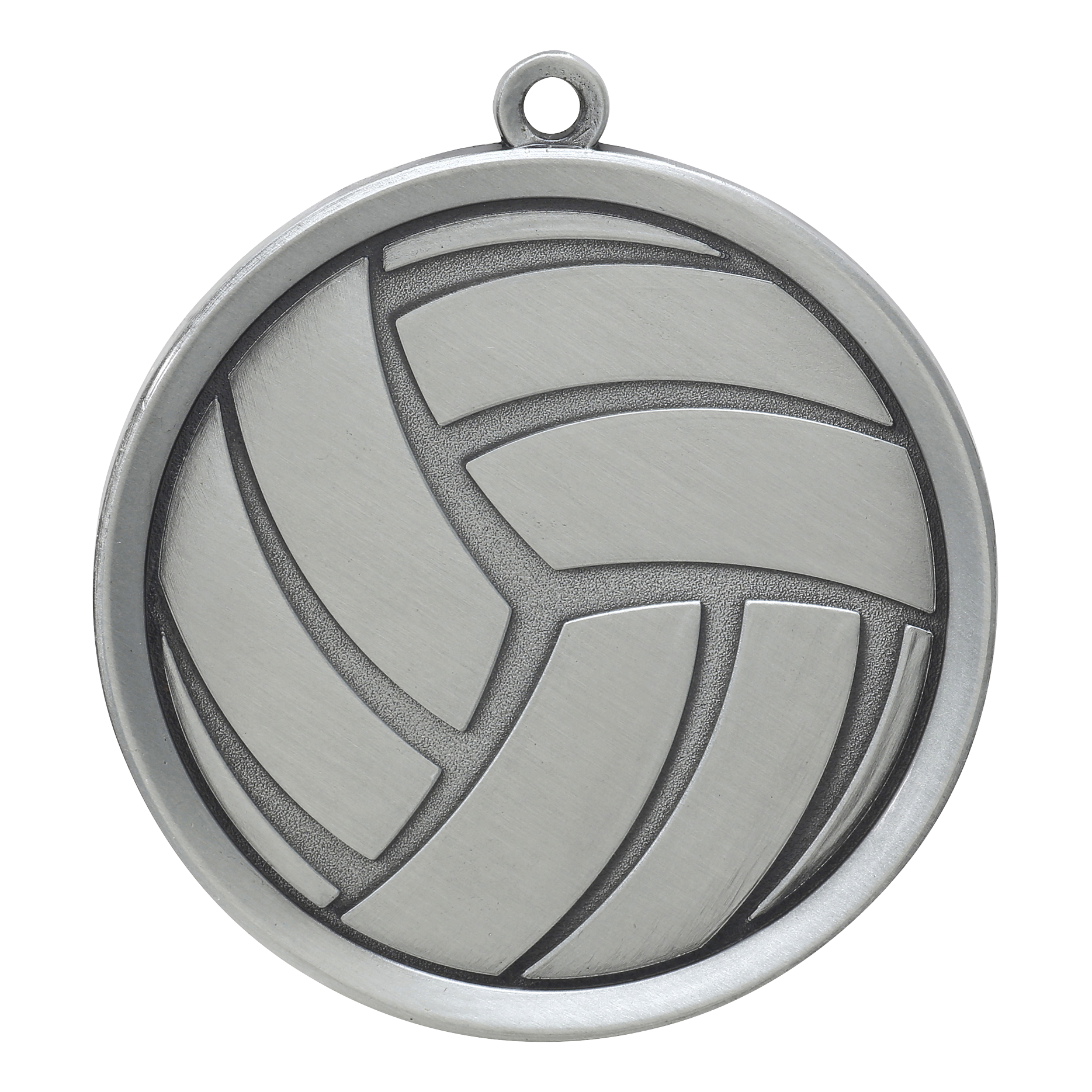 Mega Volleyball Medal 2.25" / Silver
