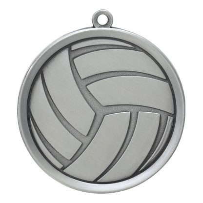 Mega Volleyball Medal 2.25" / Silver