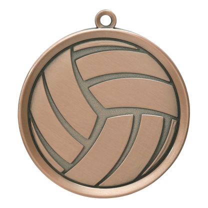 Mega Volleyball Medal 2.25" / Bronze (Copper Tone)