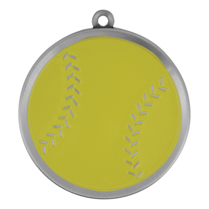 Mega Softball Medal 2.25" / Silver