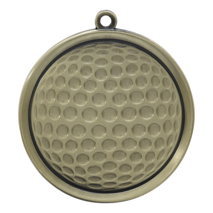 Mega Golf Medal 2.25" / Gold